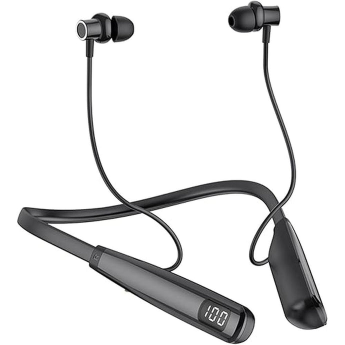 Bluetooth Headphones,Upgrade Bluetooth 5.3 Wireless Neckband Earbuds Waterproof in-Ear Earphones with Mic,HiFi Stereo Deep Bass Headset 100 Hours Playtime with Digital Display for Running Sport Work
