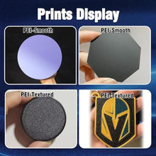 Load image into Gallery viewer, JUUPINE Double Sided PEI Build Plate, Black Smooth PEI+Black Textured PEI 257x257mm for Bambu Lab P1P/P1S /X1/X1C/X1E/A1 3D Printer, 3D Printer Spring Steel Removable Platform.
