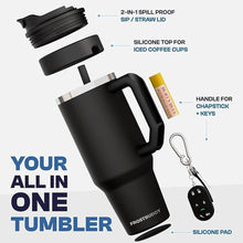 Load image into Gallery viewer, Frost Buddy Thicc Buddy - 50 oz Stainless Steel Vacuum Insulated Tumbler with Lid and Straw for Water - Travel Mug Cupholder Friendly - Gifts for Women Men Him Her (Navy)
