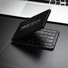 Load image into Gallery viewer, Foldable Wireless Lightweight Computer Keyboard with Rechargeable Battery, Ultra Slim Folding Pocket Portable Keyboard Bluetooth Travel for iPhone, iPad, Smartphone,Tablet
