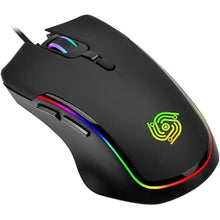 Load image into Gallery viewer, Wired Gaming Mouse, Heavyweight Corded Mouse with RGB Backlit and 4 Adjustable DPI Up to 7200, for PC Mac Laptop Computer, Black (MKE 816)

