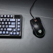 Load image into Gallery viewer, Wired Gaming Mouse, Heavyweight Corded Mouse with RGB Backlit and 4 Adjustable DPI Up to 7200, for PC Mac Laptop Computer, Black (MKE 816)
