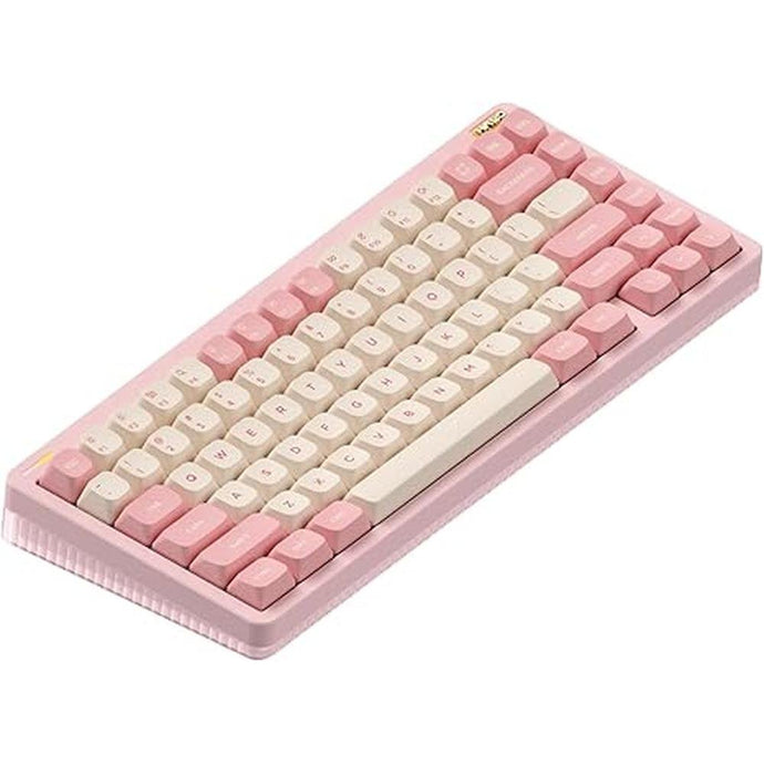 nuphy Halo75 V2 Mechancial Gaming Kyeboard,75% Wireless Hot Swappable Bluetooth Keyboard,83 Kyes RGB Backlit Keyboard,Support Bluetooth/2.4GHz/USB-C (Pink, Lemon (55gf))