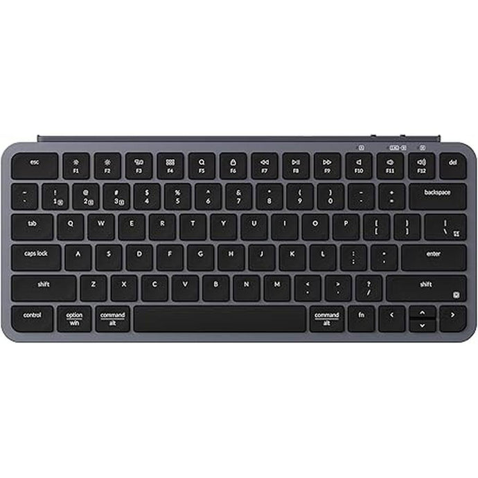 Keychron B1 Pro Ultra-Slim Wireless ZMK Custom Keyboard, Programmable Bluetooth/2.4 G/Wired Lightweight with 1200-Hour Long Battery Life Quiet Key for Mac/Windows - Space Gray