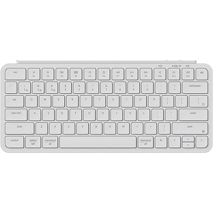Keychron B1 Pro Ultra-Slim Wireless ZMK Custom Keyboard, Programmable Bluetooth/2.4 G/Wired Lightweight with 1200-Hour Long Battery Life Quiet Key for Mac/Windows - Ivory White