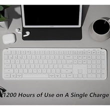 Load image into Gallery viewer, Keychron B6 Pro Full-Size Ultra-Slim Wireless ZMK Custom Keyboard, Triple-Mode 2.4 G/Bluetooth 5.2/Wired Programmable, Lightweight Quiet Key with Numeric Keypad for Mac/Windows, Ivory White
