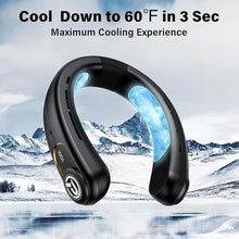 Load image into Gallery viewer, PANERGY Portable Neck Fan Air Conditioner, Rechargeable Battery Operated Personal Fan, LED Display, Hands Free Cooling Neck Fan for Women Men Travel Work Outdoor
