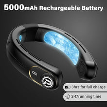 Load image into Gallery viewer, PANERGY Portable Neck Fan Air Conditioner, Rechargeable Battery Operated Personal Fan, LED Display, Hands Free Cooling Neck Fan for Women Men Travel Work Outdoor
