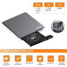 Load image into Gallery viewer, External Blu Ray CD DVD Drive, USB 3.0 Type C Blu ray Burner BD Player Read/Write Portable Bluray Drive Slim Optical Blue Ray CD DVD Reader for Laptop PC Windows 11 MacBook Pro Air Desktop Linux OS
