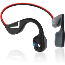 Load image into Gallery viewer, Bone Conduction Headphones Bluetooth 5.3 Open Ear Headphones with Mic, 12Hrs Playtime Quick Charging BT Headphones, IPX6 Waterproof Sports Headset for Running, Cycling, Working (Red)
