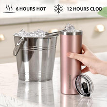 Load image into Gallery viewer, HYDROWION Triple-Insulated Tumblers - Stainless Steel with Lid and Straw, 20 oz Water Bottle, Stainless Steel Cups, Coffee Travel Mug for Home &amp; Office Blue
