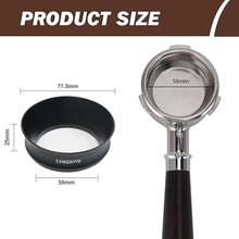 Load image into Gallery viewer, 58mm Magnetic Espresso Dosing Funnel, Espresso Coffee Dosing Ring, 25mm Anodized Aluminum Dosing Funnel with 8 Magnets Compatible with 58mm Portafilter
