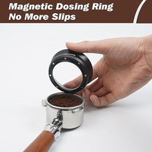 Load image into Gallery viewer, 58mm Magnetic Espresso Dosing Funnel, Espresso Coffee Dosing Ring, 25mm Anodized Aluminum Dosing Funnel with 8 Magnets Compatible with 58mm Portafilter
