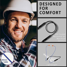 Load image into Gallery viewer, Bluetooth Earplug Headphones, 29dB Noise Reduction Earbuds for Work, Neckband Wireless Earplugs Earphones with 30 Hour Battery, IPX5 Sweatproof, OSHA Compliant for Industrial Safety
