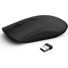 Load image into Gallery viewer, Wireless Mouse for Chromebook, Laptop, PC, MacBook, Slim Portable Optical Computer Mouse with USB Mini Receiver, Quiet Click, 2400 DPI, 2.4GHz Cordless Silent Travel Mobile mice - Black
