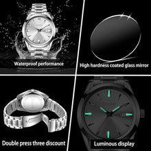Load image into Gallery viewer, Taxau Mens Silver Watches Luxury Silver Watch for Men Waterproof Analog Quartz Stainless Steel Men s Dress Watches Minimalist Casual Wrist Watch Large Face with Day Date Relojes para Hombres
