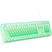 Load image into Gallery viewer, Wired Keyboard with Backlit, Light Up Computer Keyboards with Multimedia Keys, Full Size Wired Keyboard With Illuminated LED, Plug and Play, Anti-Wear Letters for Laptop, Desktop- Green Colorful

