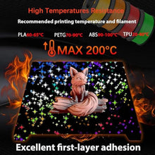 Load image into Gallery viewer, Sahvaim 310x315m K1 Max Build Plate,Upgraded H1H Build Plate Smooth Holographic Flake+Star Spring Steel Print Bed for K1 Max/Ender-3 V3 Plus 3D Printer(no Magnetic Base).
