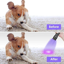 Load image into Gallery viewer, UniqueFire 501B 365nm UV Black Light Flashlight Mini, 365nm uv Flashlight Powerful UV LED Pocket Flash Light, Detector for Pet Urine, Fluorescent Agents, Paper Currency, Antique Jade
