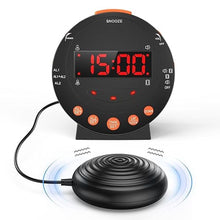 Load image into Gallery viewer, Alarm Clock with Vibrating, Dual Extra Loud Alarm Clock Shaker, Bed Shaker Clock with Adjustable Dimmer&amp;Volume, Snooze, USB Charging, Loud Alarm Clock for Heavy Sleepers, Hearing Impaired
