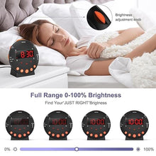 Load image into Gallery viewer, Alarm Clock with Vibrating, Dual Extra Loud Alarm Clock Shaker, Bed Shaker Clock with Adjustable Dimmer&amp;Volume, Snooze, USB Charging, Loud Alarm Clock for Heavy Sleepers, Hearing Impaired
