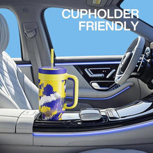 Load image into Gallery viewer, 40 oz Tumbler with Handle, 2-in-1 Straw and Sip Lid, Leakproof, Dishwasher Safe, Insulated Stainless Steel Travel Coffee Mug, Keeps Cold for 34 Hours, Fits in Car Cup Holder (Rise to Glory)
