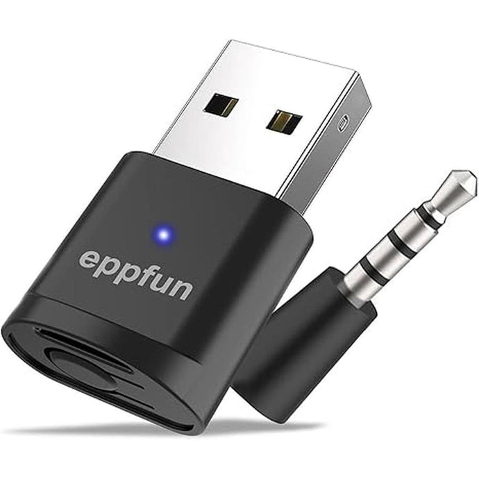 eppfun USB Bluetooth Adapter for PS5, Bluetooth Audio Adapter with APTX Low Latency & aptX-Adaptive, Wireless Audio Transmitter to Connect Dual Wireless Headphones & Earbuds