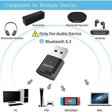 Load image into Gallery viewer, eppfun USB Bluetooth Adapter for PS5, Bluetooth Audio Adapter with APTX Low Latency &amp; aptX-Adaptive, Wireless Audio Transmitter to Connect Dual Wireless Headphones &amp; Earbuds
