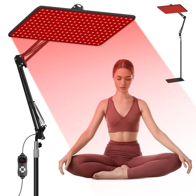 BEICHEN Red Light Therapy for Body and Face, 660nm 850nm 940nm Infrared Redlight-Therapy Lamp Device with Large Panel and Stable Stand at Home, Idea Gift for Women Wife Mom Sister Girlfriend