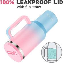 Load image into Gallery viewer, 40 oz Tumbler with Handle and Flip Straw Lid - Upgraded Insulated Traveler Tumblers with Lids Straws Vacuum Leak Proof Stainless Steel 40oz Cup Mug Gifts for Men Women Him Her (Sweet Taffy)
