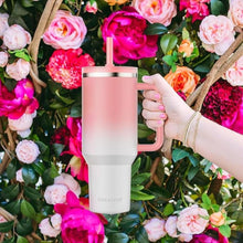 Load image into Gallery viewer, 40 oz Tumbler with Handle and Flip Straw Lid - Upgraded Insulated Traveler Tumblers with Lids Straws Vacuum Leak Proof Stainless Steel 40oz Cup Mug Gifts for Men Women Him Her (Sakura)
