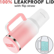 Load image into Gallery viewer, 40 oz Tumbler with Handle and Flip Straw Lid - Upgraded Insulated Traveler Tumblers with Lids Straws Vacuum Leak Proof Stainless Steel 40oz Cup Mug Gifts for Men Women Him Her (Sakura)
