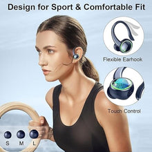 Load image into Gallery viewer, Wireless Earbuds Sports, Bluetooth 5.3 Headphones, 50H Playback Over-Ear buds with ENC Noise Cancelling Mic, HiFi Stereo Earphones with Earhooks, IP7 Waterproof Fitness Headset for Running Workout Gym
