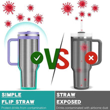 Load image into Gallery viewer, 40 oz Tumbler with Handle and Flip Straw Lid - Upgraded Insulated Traveler Tumblers with Lids Straws Vacuum Leak Proof Stainless Steel 40oz Cup Mug Gifts for Men Women Him Her (Mermaid)
