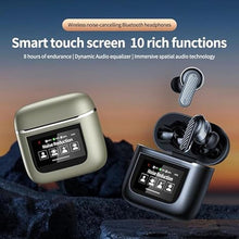 Load image into Gallery viewer, URIZONS ANC Noise Cancellation Message Notification Bluetooth in-Ear Earbuds - Multi-Functional Wireless in Ear Headphones with LCD Screen Touch Control Display 16 Countries Language TWS Earphones
