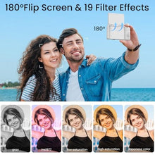 Load image into Gallery viewer, SOPPY 4K Digital Camera with WiFi Transfer, 64MP Auto-Focus Vlogging Camera for YouTube, 18X Digital Zoom, 3&quot; 180° Flip Screen with SD Card, Compact Camera Gifts for Boys Girls Beginners,White
