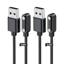 Load image into Gallery viewer, YANMONGI [2-Pack] Charger Cable Compatible with PLAUD Note, 3.3FT 4 Pin Replacement Magnetic USB Charging Cable for PLAUD Note Voice Recorder
