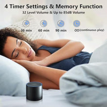 Load image into Gallery viewer, Portable Sound Machine Mini White Noise Machine with 30 Soothing Sounds for Newborn Kids Adults Rechargeable Sleep Brown Noise Machine with 4 Timers Memory Function for Travel Camping Home and Office
