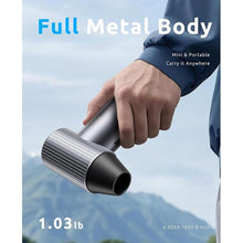 Load image into Gallery viewer, COSANO Full-Metal Jet Dry Mini Blower – 300,000 RPM Electric Air Duster – Rechargeable Compressed Air Blower – High-Power Air Duster with 3 Speeds &amp; 4 Nozzles for Keyboards, Car and Outdoors Cleaning
