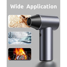 Load image into Gallery viewer, COSANO Full-Metal Jet Dry Mini Blower – 300,000 RPM Electric Air Duster – Rechargeable Compressed Air Blower – High-Power Air Duster with 3 Speeds &amp; 4 Nozzles for Keyboards, Car and Outdoors Cleaning
