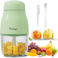 Load image into Gallery viewer, Baby Food Maker - Green Blender and Puree Maker, 10oz Food Processor for Fruit, Vegetable, Meat - 10-Second Quick Soft Food Prep
