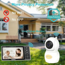 Load image into Gallery viewer, HelloBaby 720P 5.5&#39;&#39; HD Baby Monitor with Camera and Audio No WiFi, Video Baby Monitor, Remote Pan Tilt Zoom Wide View Range, 1080P Infant Camera, Night Light, Hack Proof, 4000mAh Battery, 1000ft

