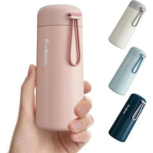 Load image into Gallery viewer, 8 oz Water Bottles Made of 304 Stainless Steel, Small Water Bottles Double Wall Vacuum Insulation for Hot&amp;Cold Drinks, Water Bottle Purse with Carry Handle - 100% Leakproof(Pink)
