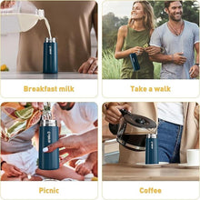 Load image into Gallery viewer, 8 oz Water Bottles Made of 304 Stainless Steel, Small Water Bottles Double Wall Vacuum Insulation for Hot&amp;Cold Drinks, Water Bottle Purse with Carry Handle - 100% Leakproof(Dark-Blue)
