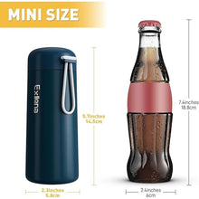 Load image into Gallery viewer, 8 oz Water Bottles Made of 304 Stainless Steel, Small Water Bottles Double Wall Vacuum Insulation for Hot&amp;Cold Drinks, Water Bottle Purse with Carry Handle - 100% Leakproof(Dark-Blue)
