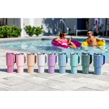 Load image into Gallery viewer, Sip+Sea Grenada 40oz Rhinestone-Encrusted Insulated Tumbler - Premium Bling Stainless Steel Water Bottle with Handle, Double Wall Vacuum Technology, Includes Leakproof Lid and Straw
