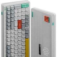 Load image into Gallery viewer, nuphy Halo96 V2 Wireless Keyboard,Gasket Structure,96% Hot Swappable Gaming Keyboard, 99 Kyes RGB Backlit Mechanical Keyboard, Support QMK/VIA,Bluetooth/USB-C/2.4GHz-White,Raspberry Switches(46gf)
