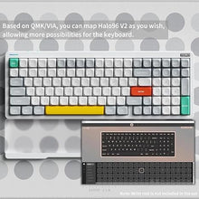 Load image into Gallery viewer, nuphy Halo96 V2 Wireless Keyboard,Gasket Structure,96% Hot Swappable Gaming Keyboard, 99 Kyes RGB Backlit Mechanical Keyboard, Support QMK/VIA,Bluetooth/USB-C/2.4GHz-White,Raspberry Switches(46gf)
