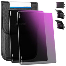 Load image into Gallery viewer, NEEWER 2 Pack ND0.9/1.8 (3/6 Stops) Square ND Filter, 4"x5.65" Dual Sided 30 Multi Nano Coated Cinema Neutral Density Filter for NEEWER Matte Box Compatible with Tilta Compatible with SmallRig
