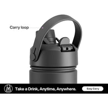 Load image into Gallery viewer, 26 oz Insulated Water Bottle with 2-in-1 Straw and Spout Lid, Keep Cold 24H, Leak-Proof, Fits in Car Cup Holder, Stainless Steel Water Bottle for Sports, Travel, and School (Dark Knight)
